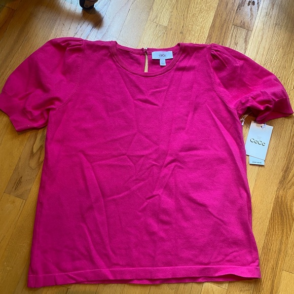 Fuchsia Short Sleeve Sweater - Picture 5 of 7